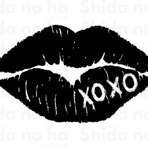 Lip Xoxo Print Kiss SVG, Valentines day svg, Xoxo svg, Lip svg, Digital Download, Cricut, Silhouette, (includes svg/png/dxf/eps files)