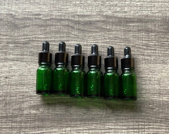 10 ml Green Glass Dropper Bottle Empty Essential Oil Aromatherapy Cosmetics DIY Oils Diffuser Blends