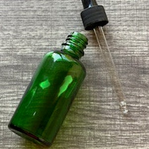 Flacon compte-gouttes en verre vert de 50 ml vide avec compte-gouttes XL Flacon compte-gouttes bricolage aromathérapie huile essentielle cosmétiques image 4