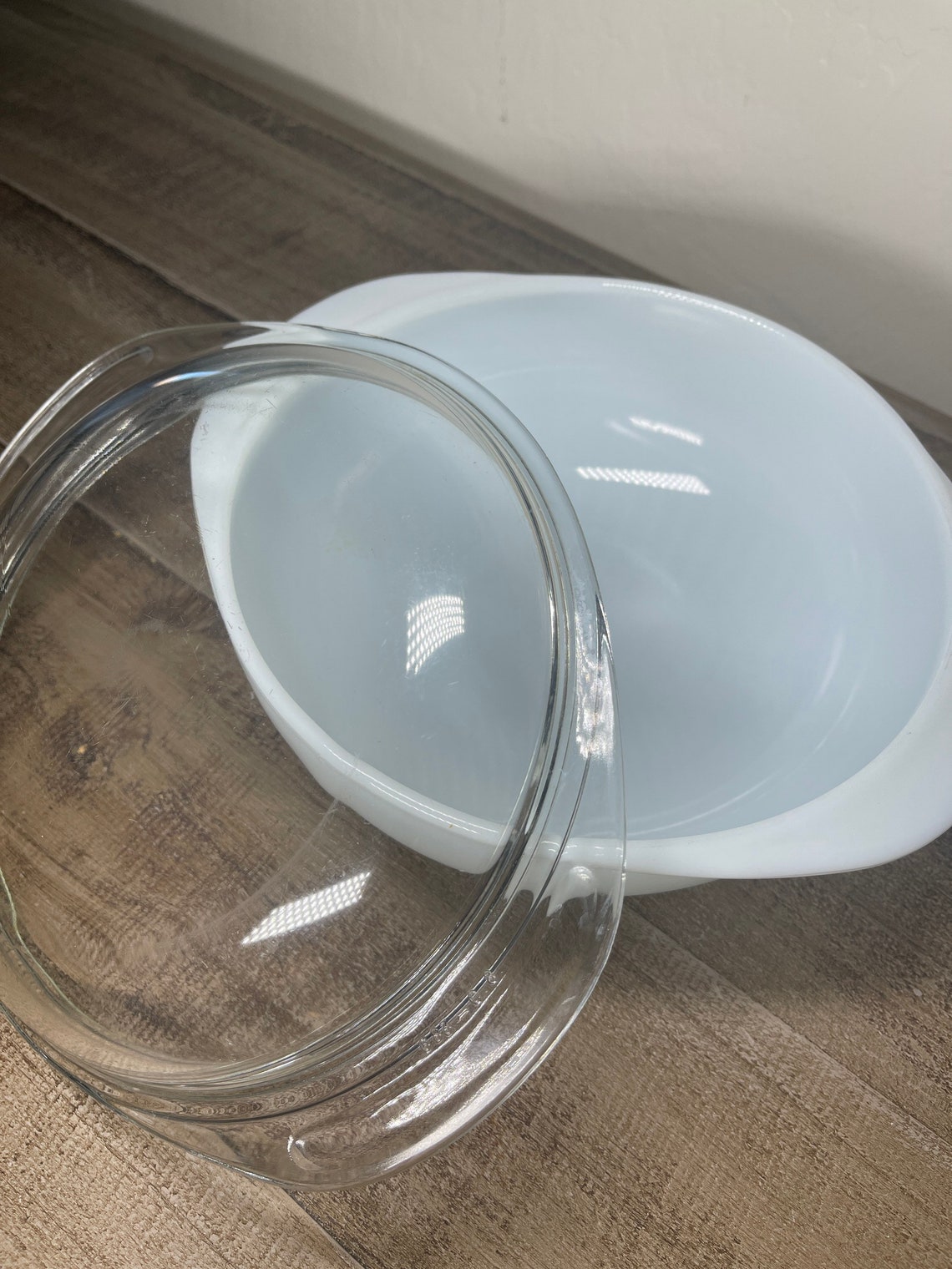 Pyrex 11/2 QT 023 White Bowl With Lid 683C 8 Etsy