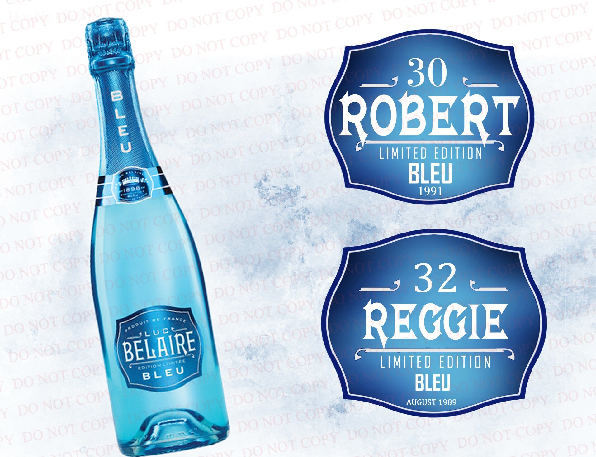 Custom BLEU BELAIRE Champagne Belaire Birthday Champagne Etsy