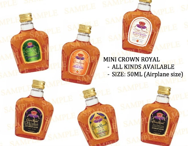 Printed Mini Crown royal Custom Bottle Label Crown Royal | Etsy
