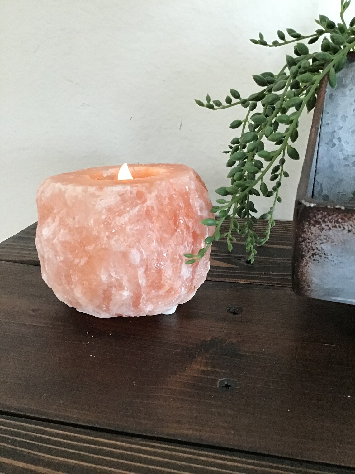 Himalayan Salt Rock Tea light Candle Holder Etsy