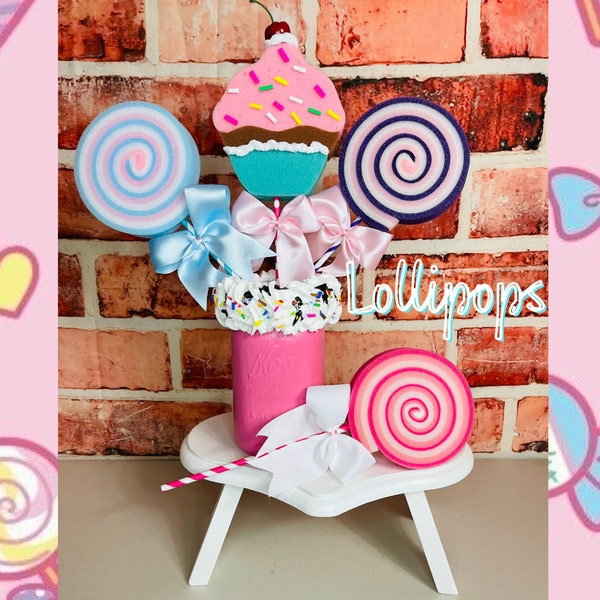 Sucettes fausses, Candy Land Lollipop, Fake Candy Photo Prop, Lollipops Christmas Tree, Fake Candy, CandyLand Party, Candy Land Birthday