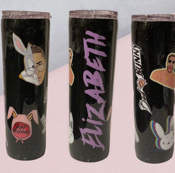 Home & Living skinny tumbler 20 oz Bad Bunny Custom tumbler 20 oz