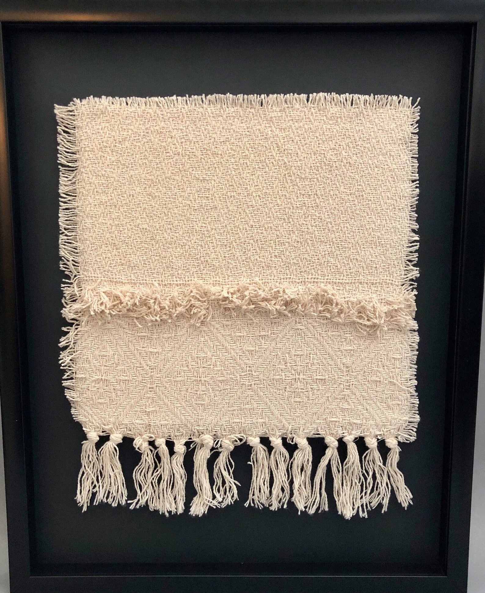 Framed Textile Wall Art Minimalist Wall Art Abstract Art Etsy