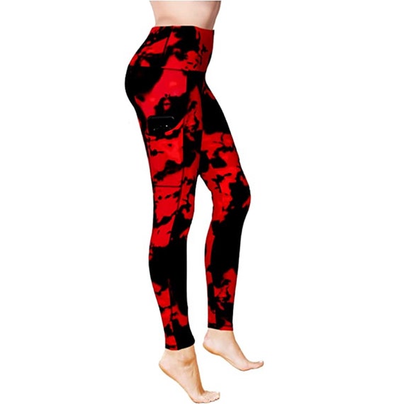 Red Plaid Leggings with Pockets – LEGGINGSPHERE