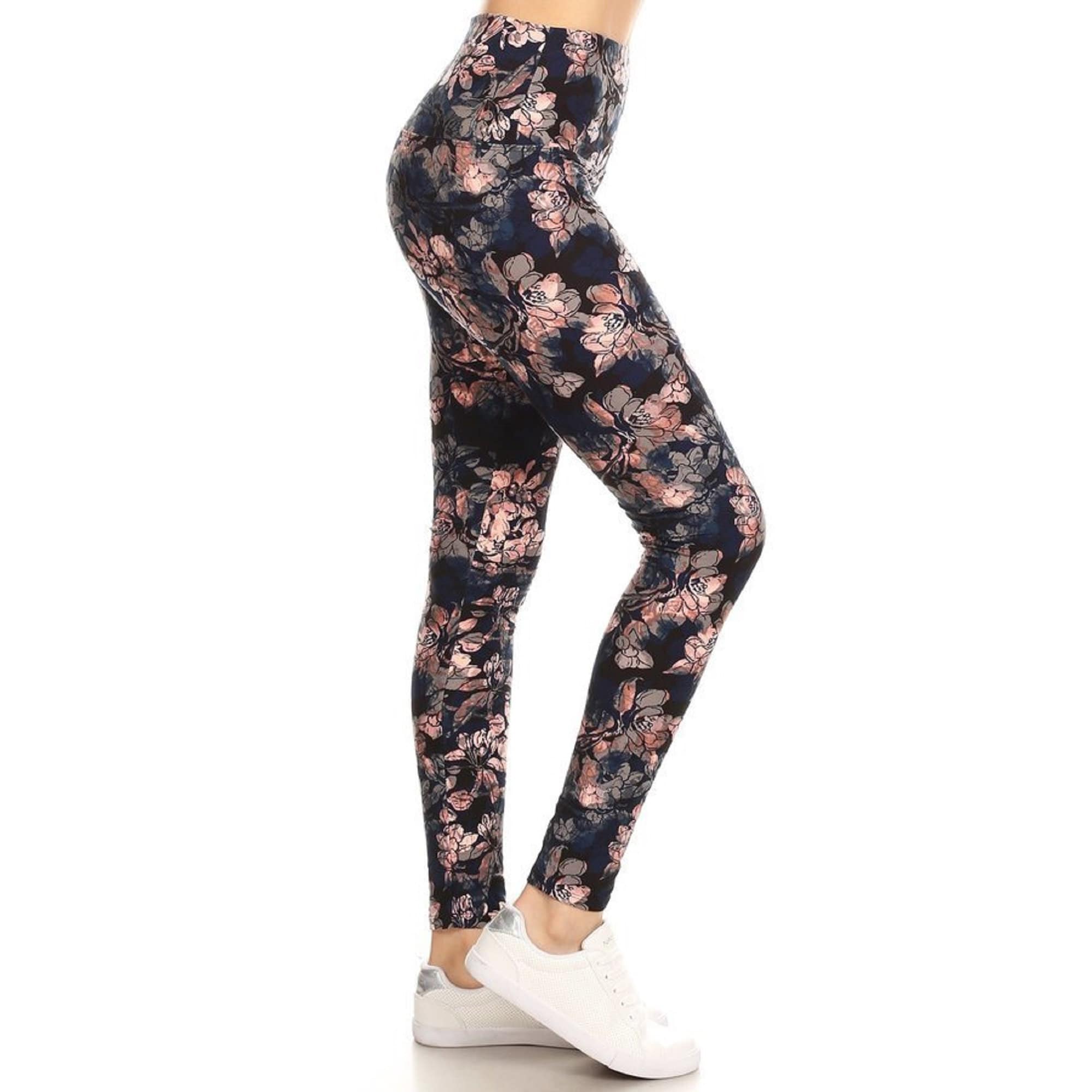 Floral Yoga Leggings Flowery Sport Leggings High Waist Gym Pants