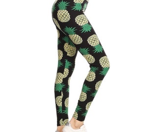 pineapple workout leggings