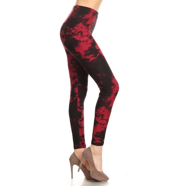 Red Black Leggings