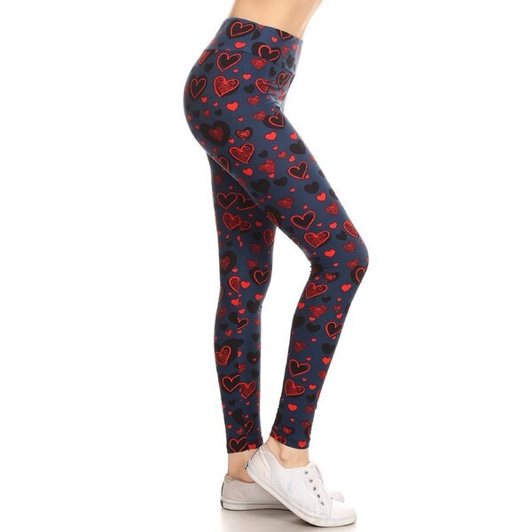 Blue Hearts on Heart Leggings