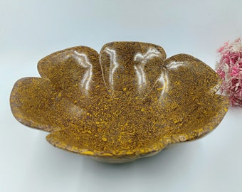 Hand Carved Mariam Jasper Bowl: Natural Stone Decor (9.5")