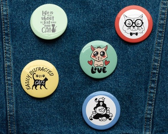 Love of Cats Button Set