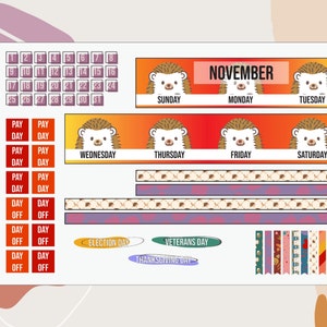 Deluxe November Monthly Kit-Adorable Hedgehog