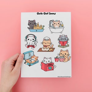 Cute Cat Icon Stickers