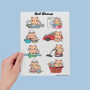 Cat Chores Stickers
