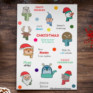 Christmas Characters Sticker Sheet