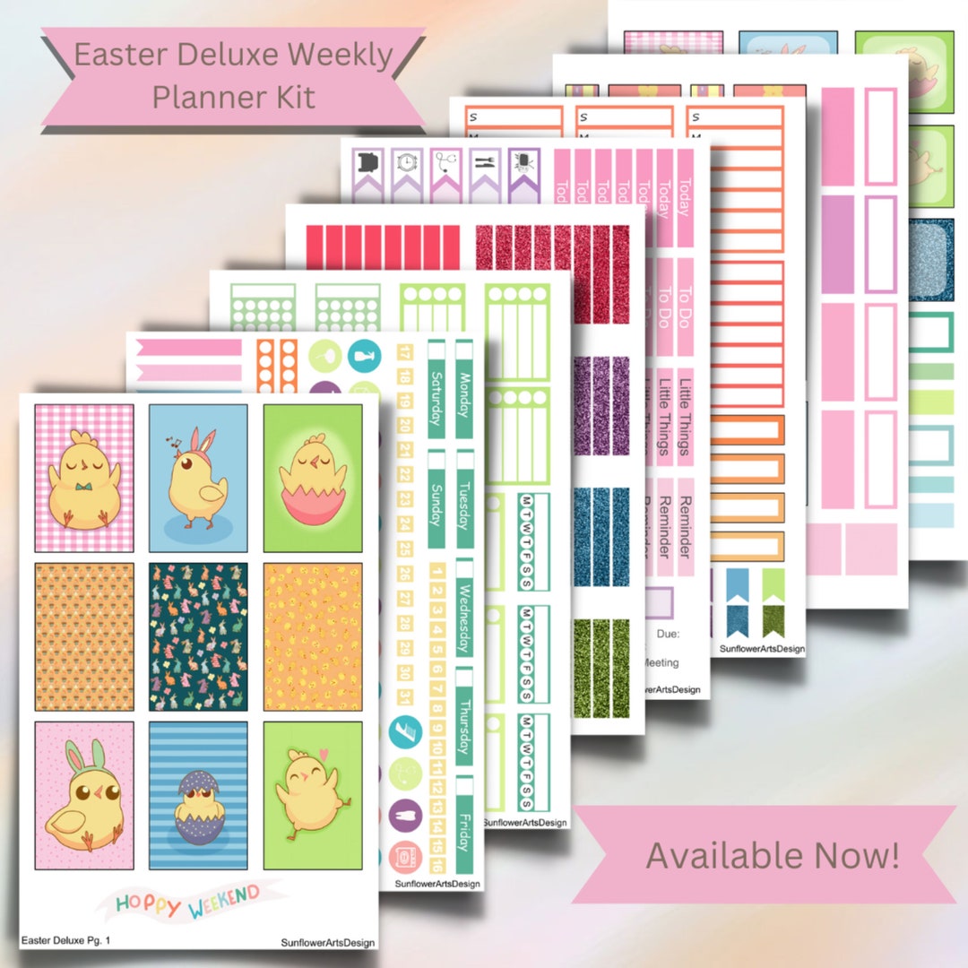 Easter Deluxe Weekly Planner Kit - Etsy