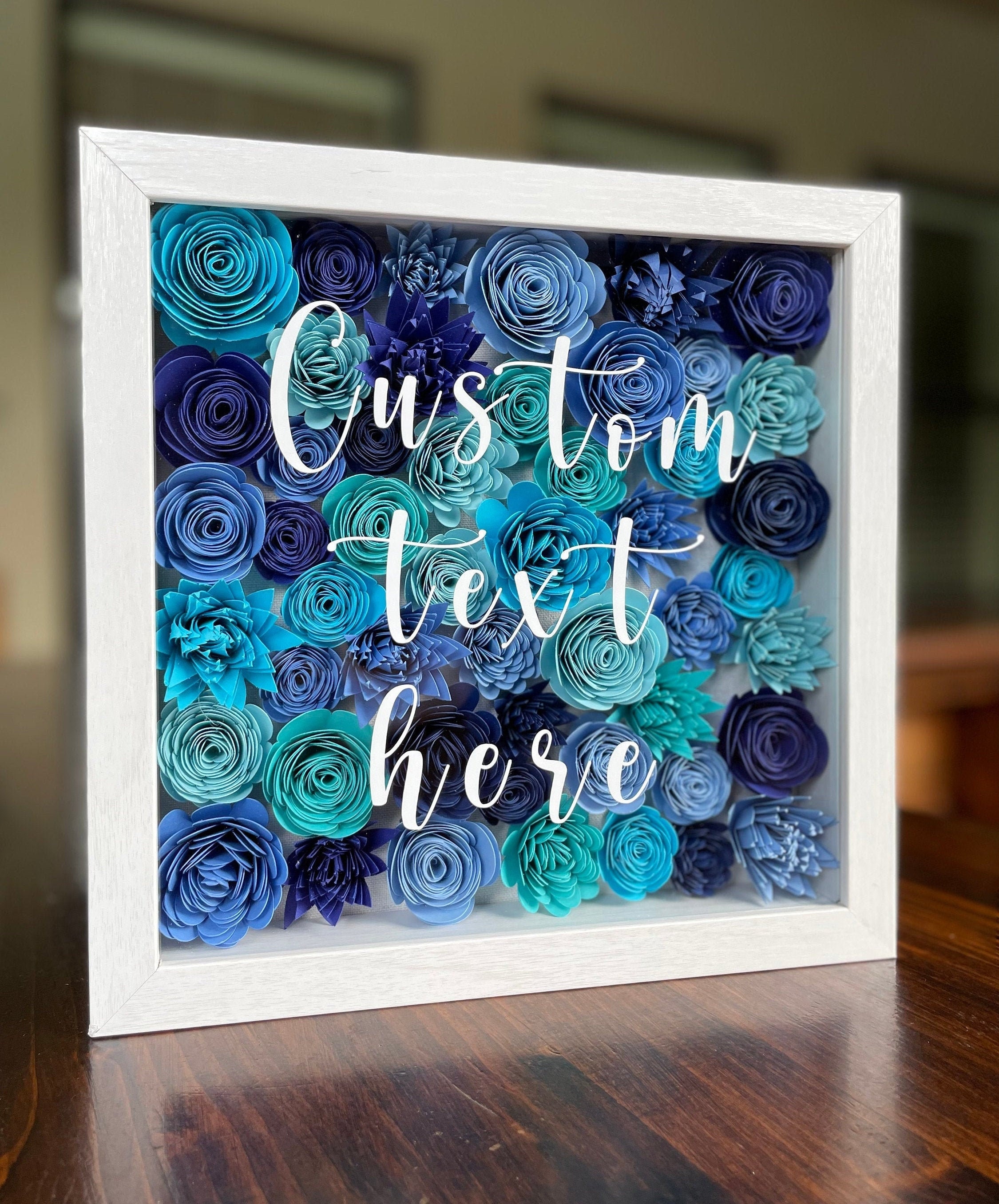 Customizable Flower Shadow Box Etsy