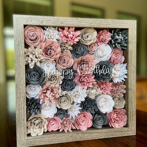 Customizable Flower Shadow Box Etsy