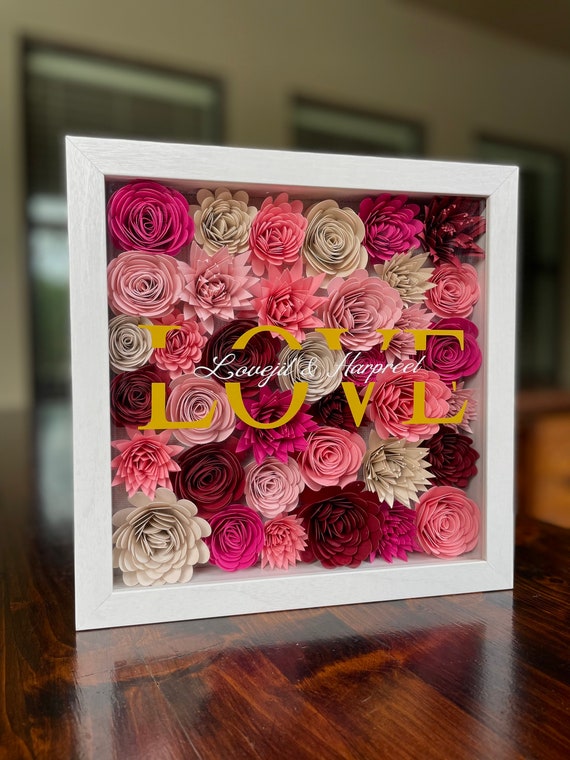 Customizable Flower Shadow Box Etsy
