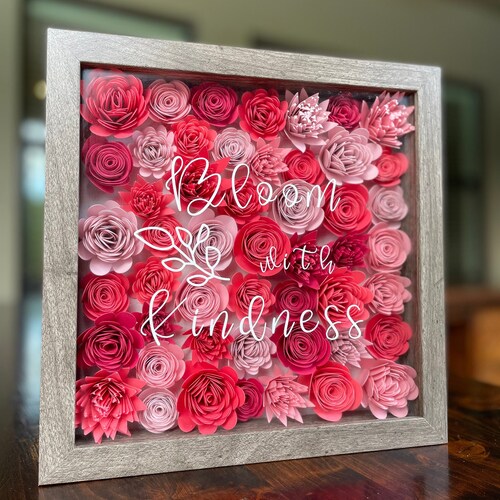 Customizable Flower Shadow Box Etsy
