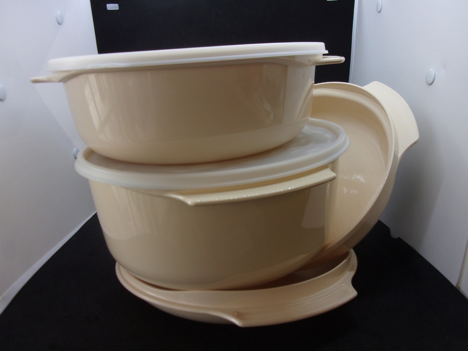 Vintage Tupperware Microwave Stacker With 2 Lids, Set of 6, NOS Etsy