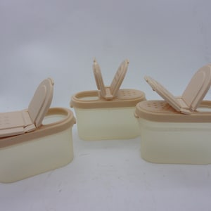 Vintage Tupperware 3 Modular Mates with 3 Lids