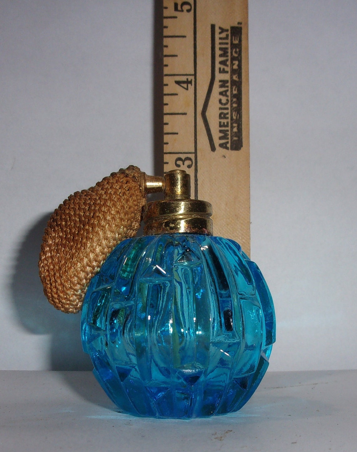 Vintage I. W. Rice Company Blue Glass Vanity Perfume Bottle - Etsy