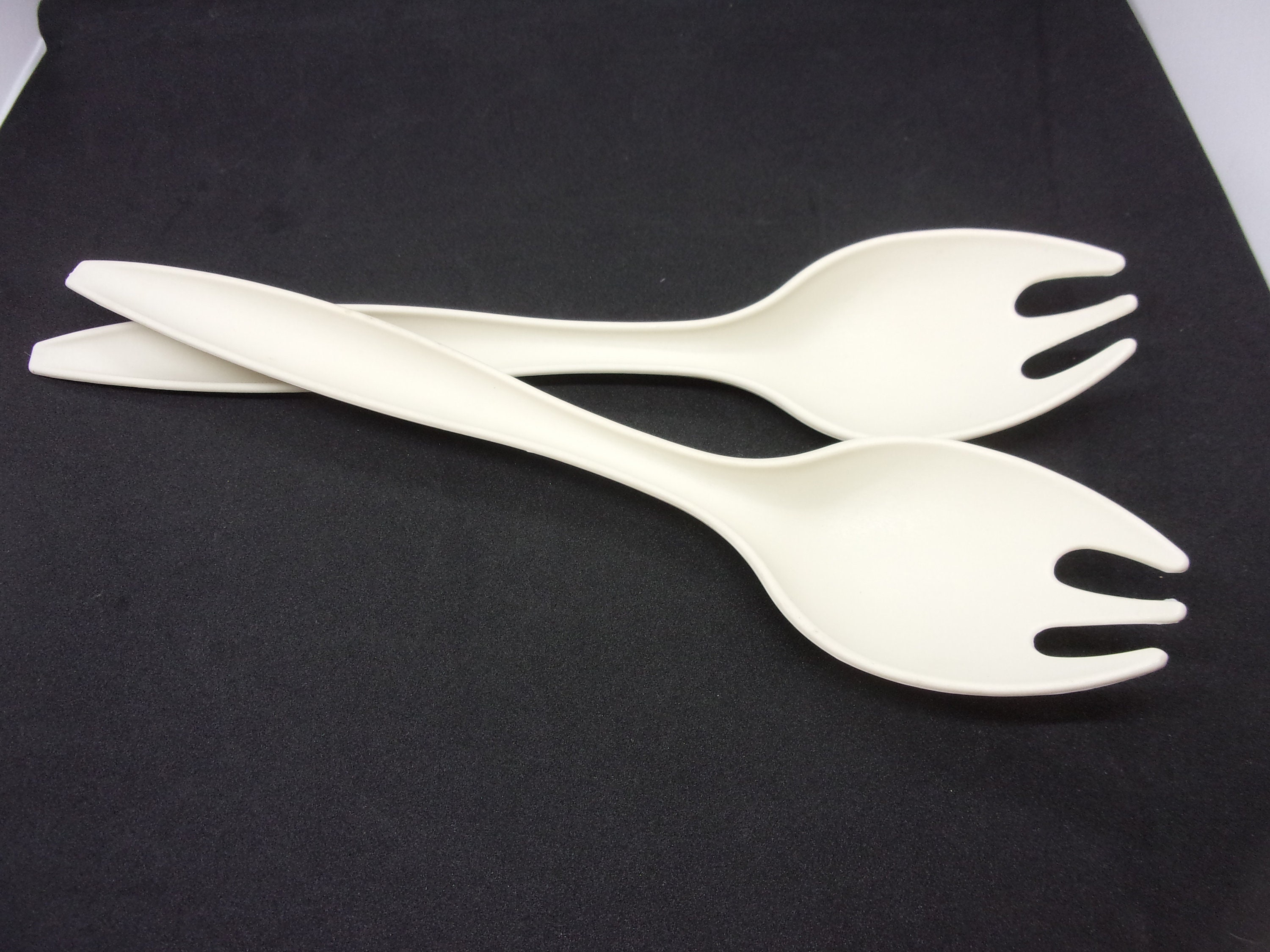 Vintage Tupperware Salad Serving Spoon Fork Set of 2 New Etsy