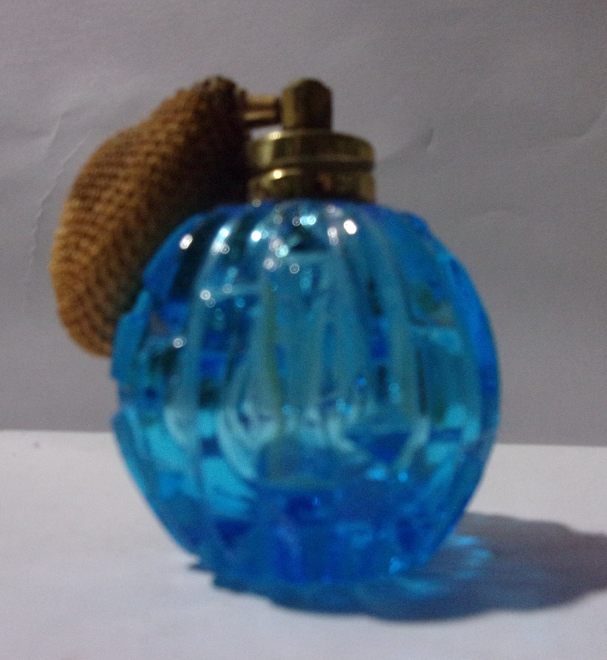 Vintage I. W. Rice Company Blue Glass Vanity Perfume Bottle - Etsy