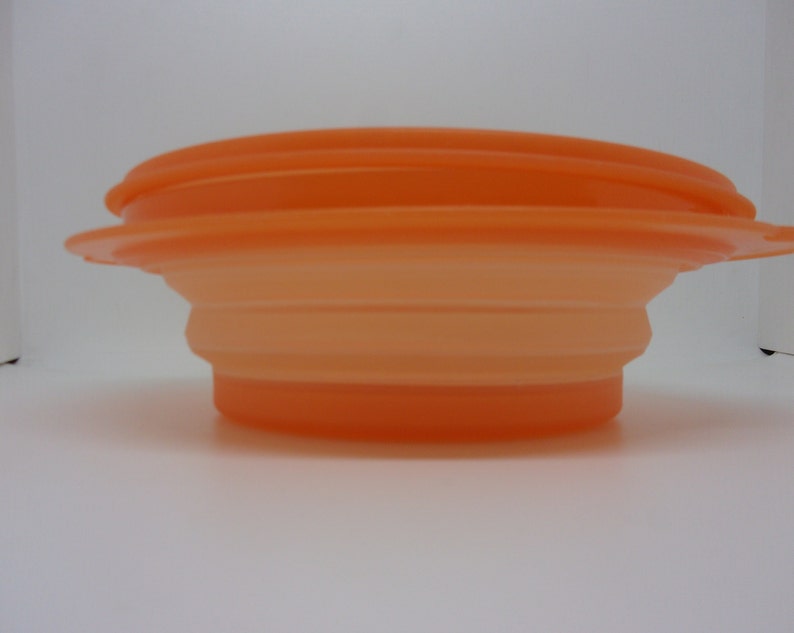 Tupperware Flatout Collapsible Bowl With Lid - 4 Cup - Orange - Etsy