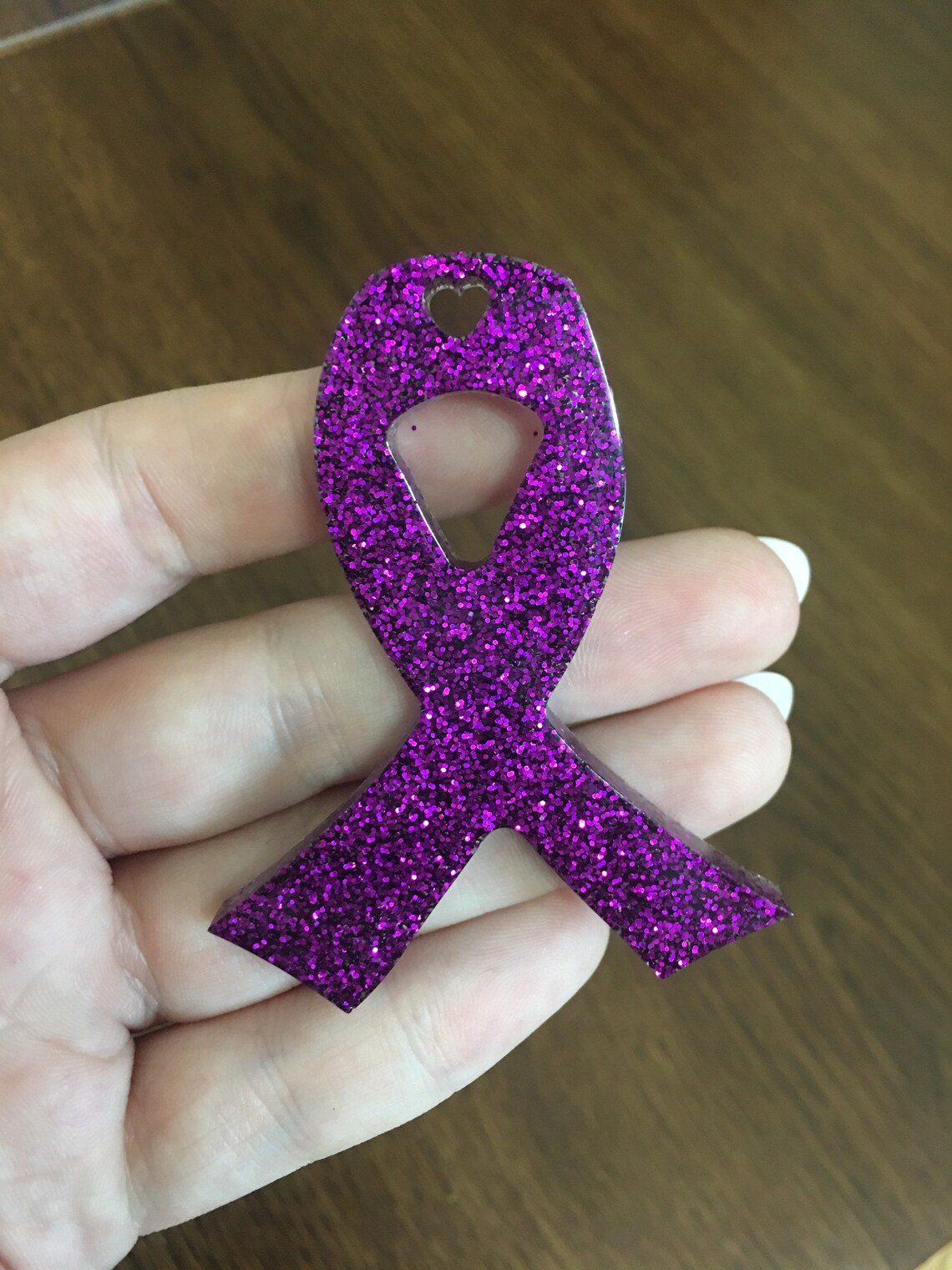 Cancer ribbon keychain Etsy
