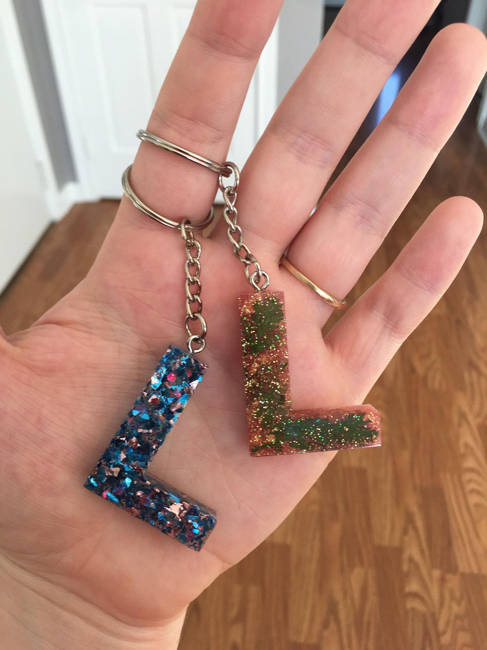 Glitter keychain Etsy