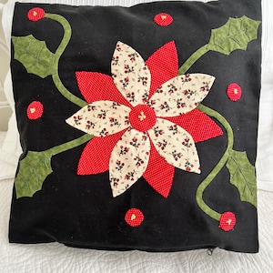 Christmas Poinsettia Pillow