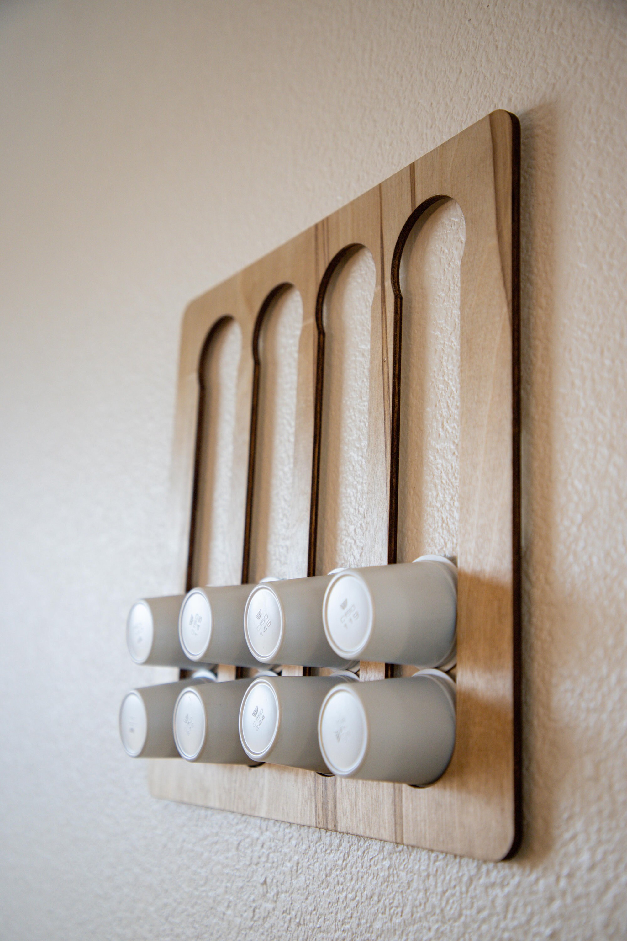 4 slot Wall Mounting Kcup Holder Laser Cut Keurig Coffee Etsy