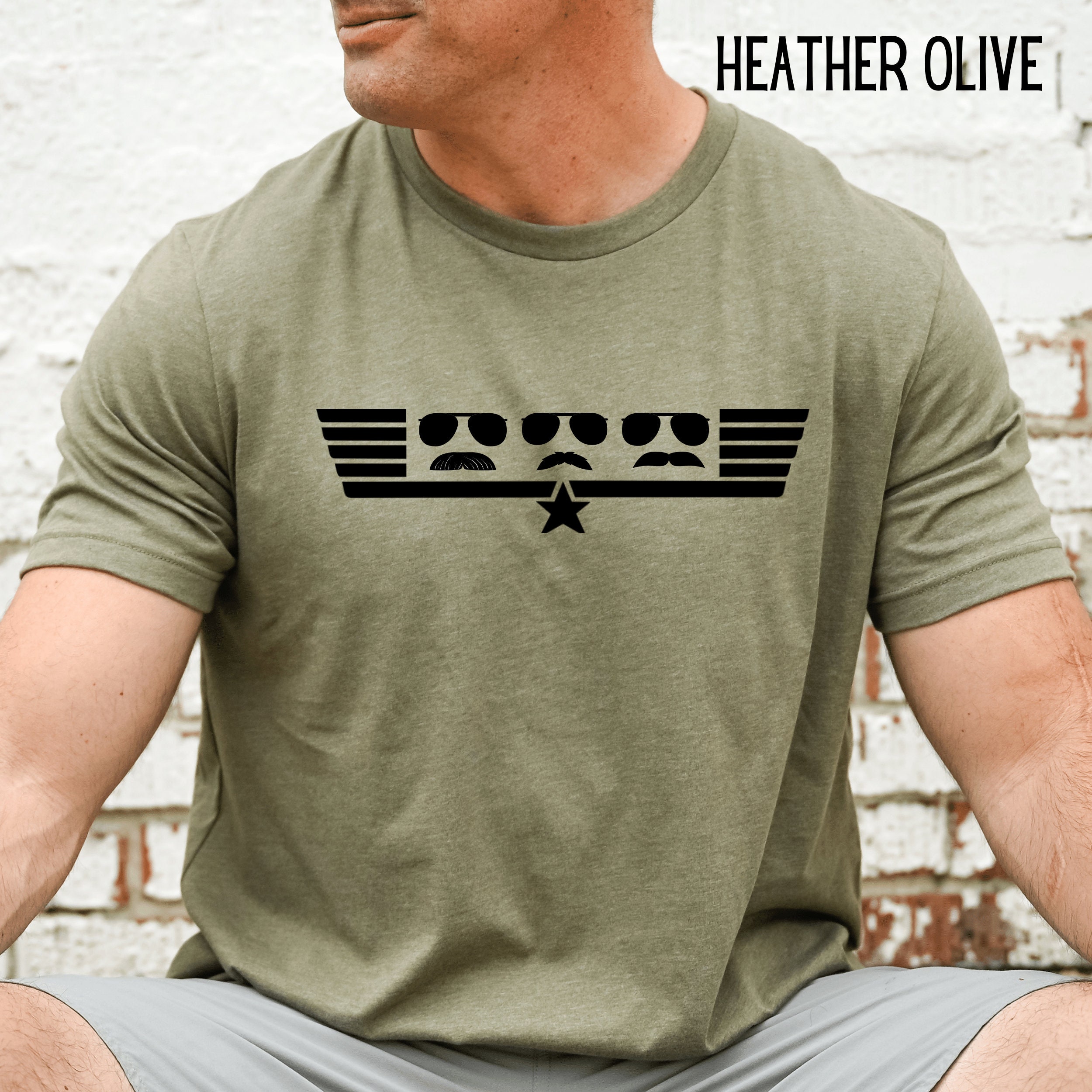 Men's Contenders Clothing Heather Green Top Gun Rooster T-Shirt Size: Medium