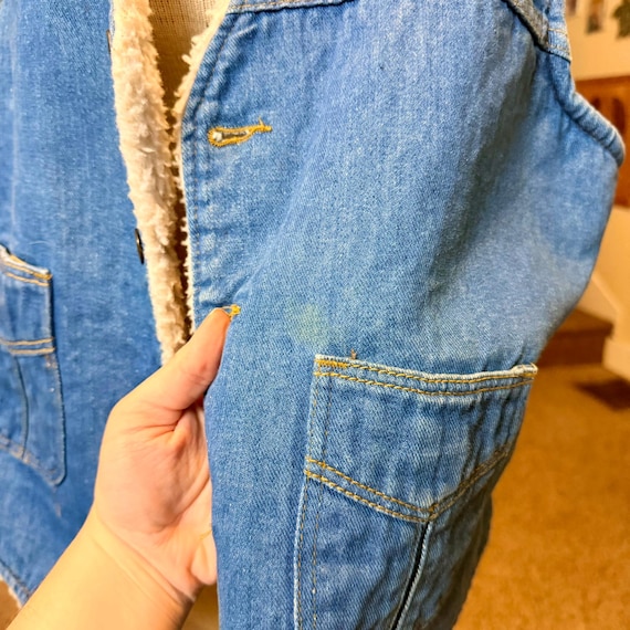 Vintage Wrangler Wrapid Transit Denim Sherpa Line… - image 5