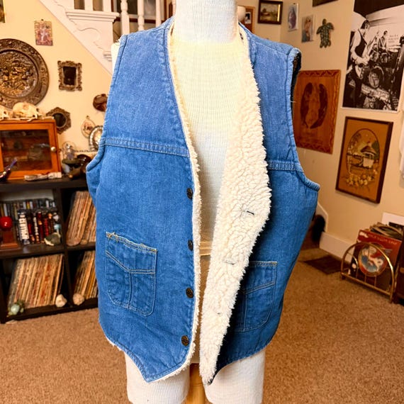 Vintage Wrangler Wrapid Transit Denim Sherpa Line… - image 3