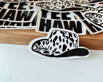 Cowgirl Hat sticker | stickers | Cow print stickers