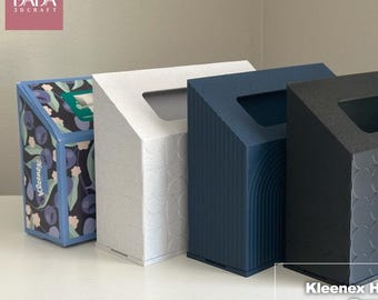 Funda para caja de toallas de mano Kleenex / Soporte para caja de pañuelos con diseño moderno / Funda decorativa minimalista para caja de pañuelos / Artículo biodegradable impreso en 3D