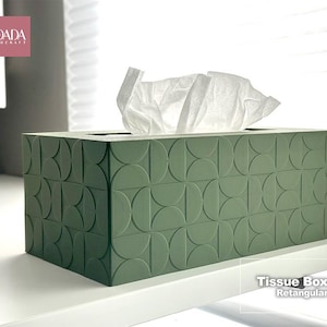 Standaard rechthoekige tissueboxhoes | Moderne minimalistische decoratieve tissueboxhoes | 3D-geprint item | 120-160 tissues