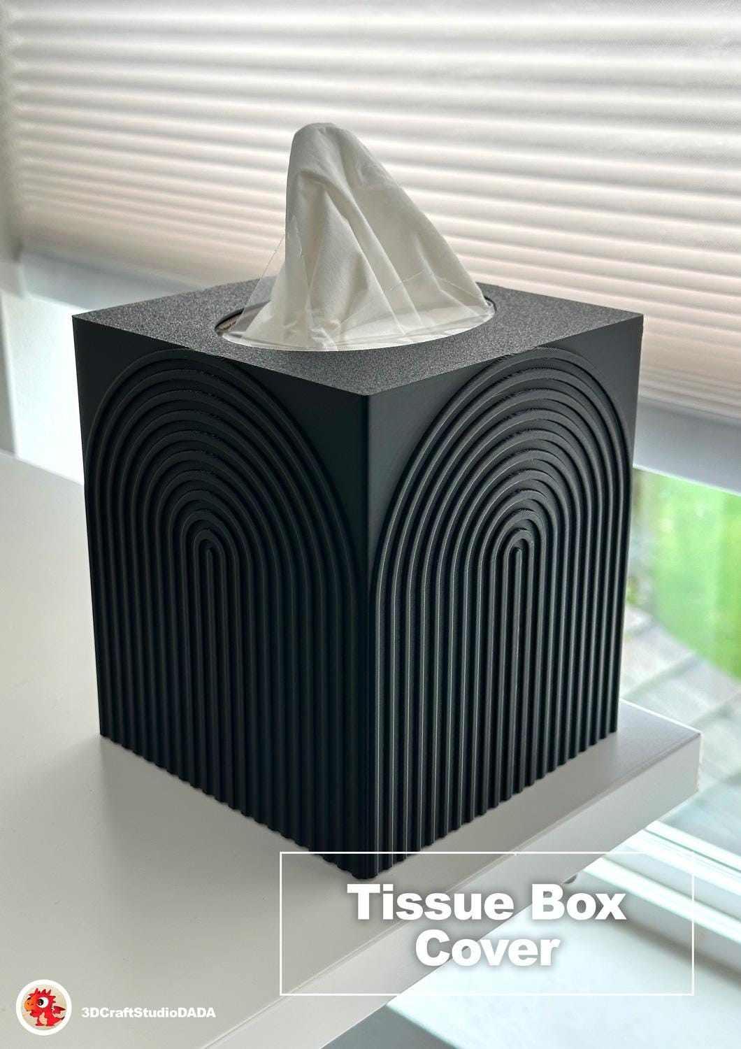 Modern Pattern Tissue Box Holder Minimalist Decorative Tissue Box Cover ...