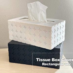 Modern Pattern Tissue Box Holder | Minimalist Decorative Tissue Box Cover | Biodegradable 3d Printed item | Kleenex Rectangular Box Cover