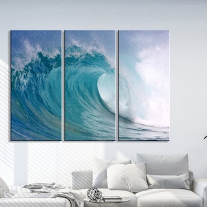 Ocean Wave Canvas Wall Art, Sea Canvas Decor, Landscape Art Print, Home and Office Seascape Wall Decor