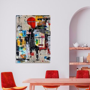 Wall Graffiti Art on Canvas, Modern Abstract Prints, Home and Living Room Decor, Large Canvas Print, Graffiti Wall Art Canvas