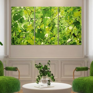 Abstract Wall Art Living Room, Jackson Pollock Style Canvas Wall Art Print, Style Jackson Pollock Canvas Print, Extra Large Wall Art