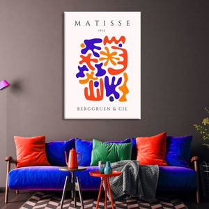 Matisse Canvas Print Framed, Minimalist Wall Art, Home and Living Room Decor, Matisse Abstract Print, Large Canvas Wall Art