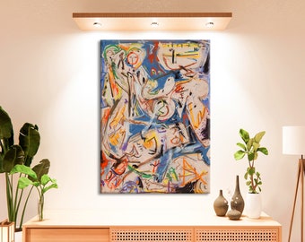 Jackson Pollock Wandkunst, Abstrakte Leinwand Druck, Haus und Wohnzimmer Dekor, Jackson Pollock Leinwand Druck, Große Leinwand Wandkunst