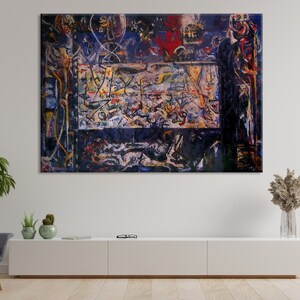 Jackson Pollock Art Print, Abstract Canvas Wall Art, Home and Living Room Decor, Famous Painting Canvas Print, Extra Large Wall Art
